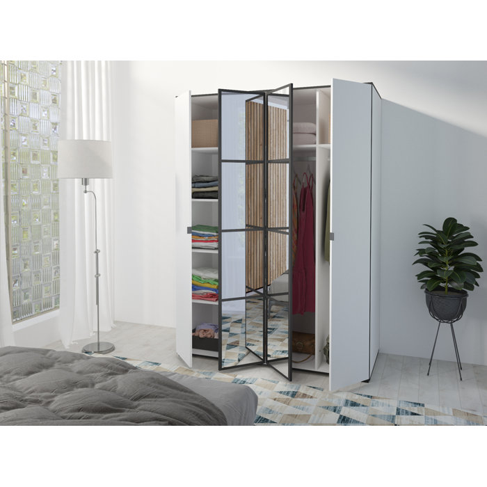 Latitude Run® Glass Armoire Wayfair